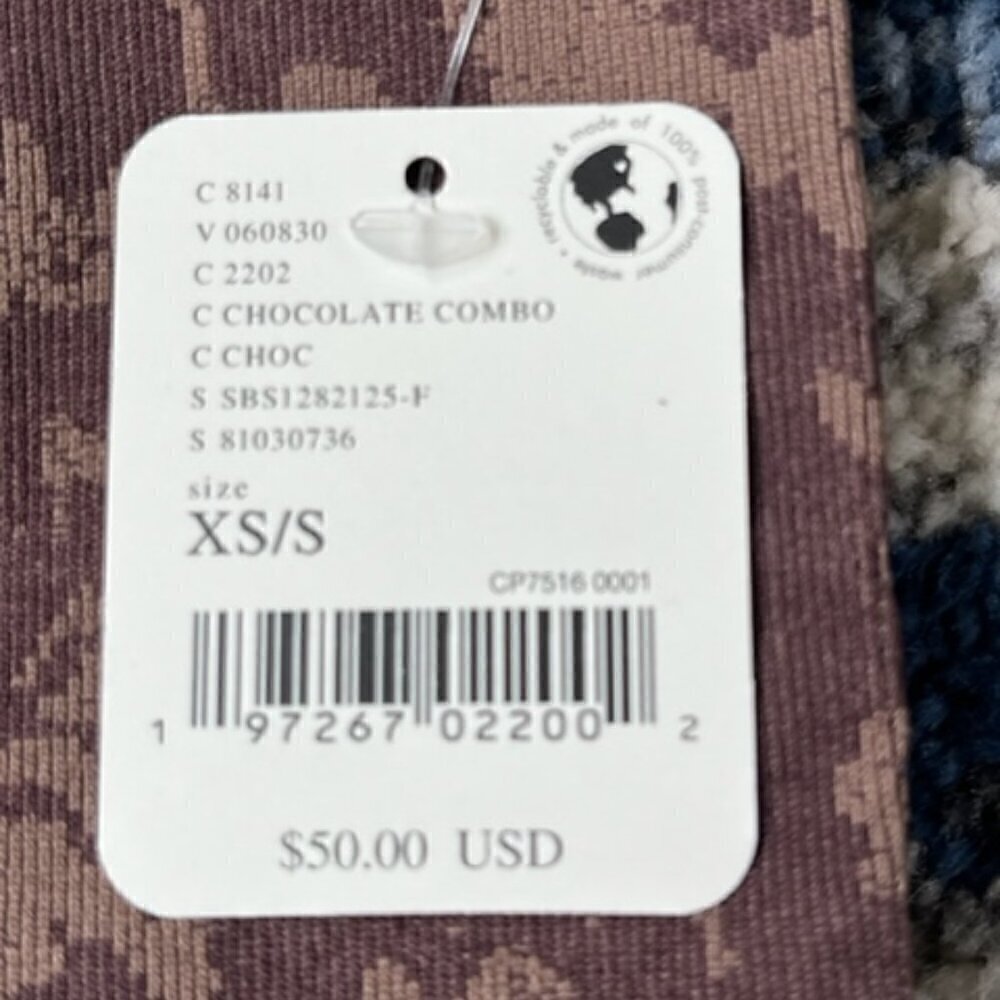 Free People NWT Printed Clean Lines Stretch Chocolate Bodysuit Combo Size XS/S - Picture 9 of 15